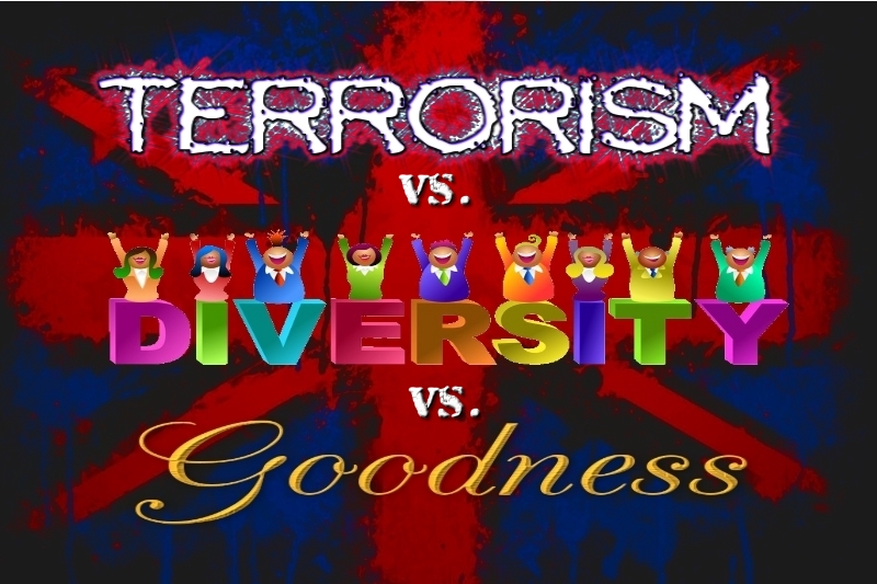 Terrorism in England v Diversity v Goodness